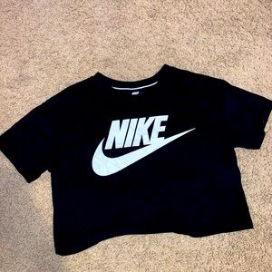 Black Cropped Nike DRI- FIT T shirt!